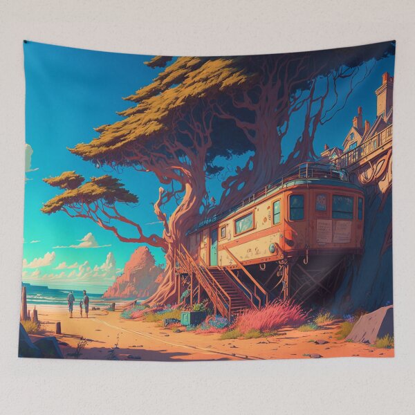 Item preview, California Fantasy Landscapes 05 | Colorful Cartoon Landscapes designed and sold by Sunchaser World.