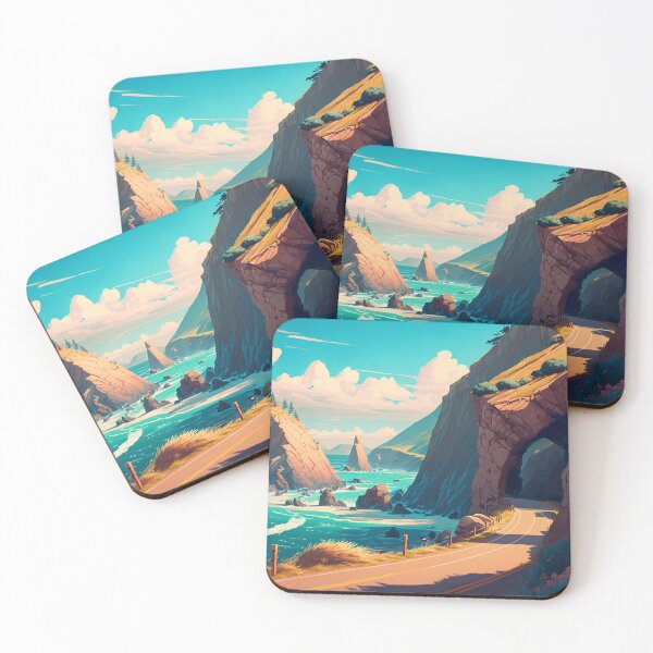 Item preview, California Fantasy Landscapes 03 | Colorful Cartoon Landscapes designed and sold by Sunchaser World.