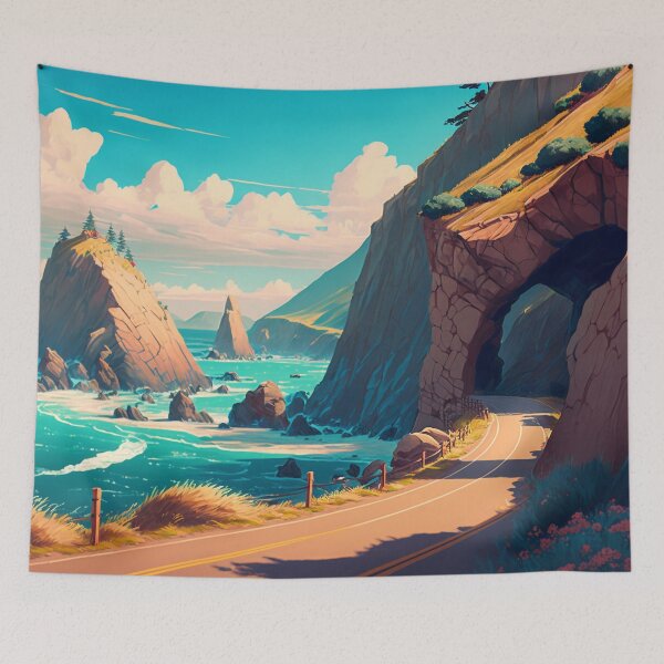 Item preview, California Fantasy Landscapes 03 | Colorful Cartoon Landscapes designed and sold by Sunchaser World.