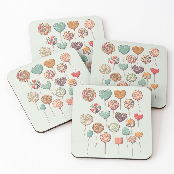 Item preview, Retro Heart Shaped Lollipops Illustration - Love Sucks Valentine's Day designed and sold by thedarkbrook.
