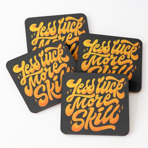 Item preview, Less luck more skill / Lettering designed and sold by TinyQueenArt.