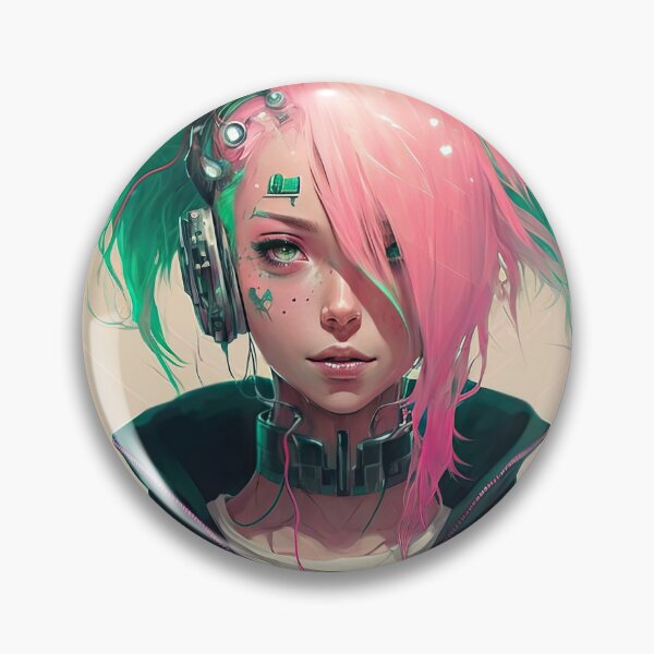 Aperçu de l'œuvre Fille Anime Cyberpunk créée et vendue par AiCollection.