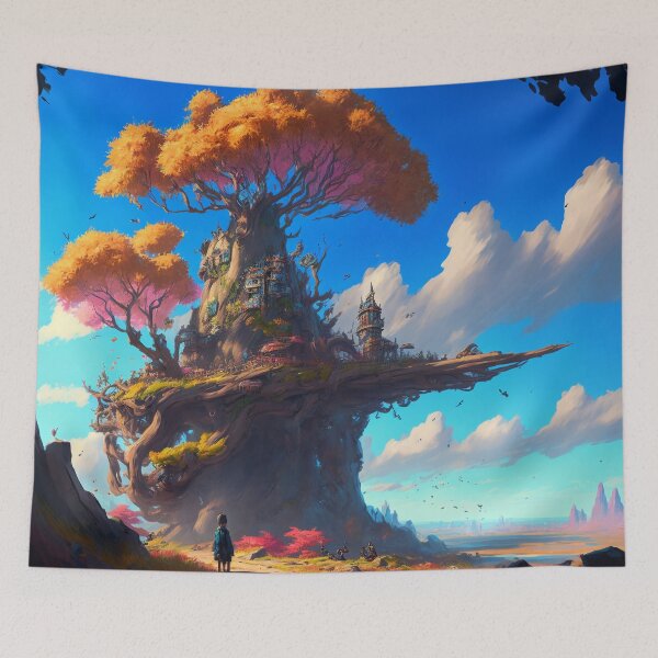 Item preview, Fantasy Landscapes 01 | Colorful Cartoon Landscapes designed and sold by Sunchaser World.