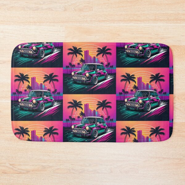 Item preview, Mini Cooper Miami Synthwave designed and sold by Madbuby.