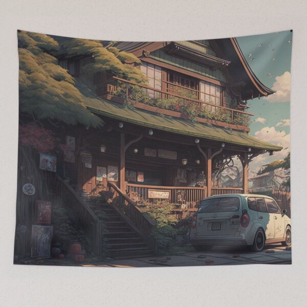 Item preview, Japan Fantasy Landscapes 05 | Colorful Cartoon Landscapes designed and sold by Sunchaser World.