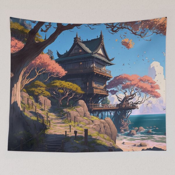 Item preview, Japan Fantasy Landscapes 02 | Colorful Cartoon Landscapes designed and sold by Sunchaser World.