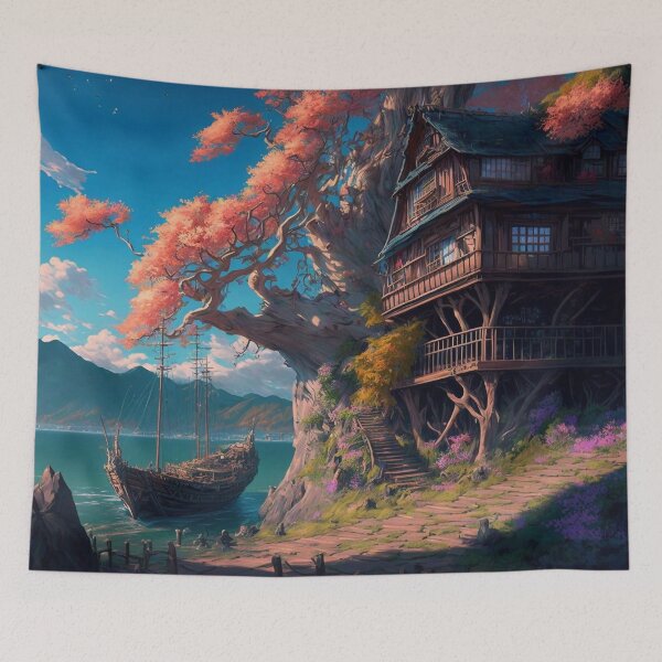Item preview, Japan Fantasy Landscapes 03 | Colorful Cartoon Landscapes designed and sold by Sunchaser World.