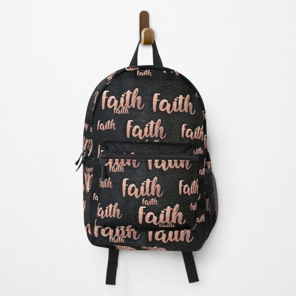 Item preview, Faith all over black leather rose gold letters designed and sold by joshuayule.
