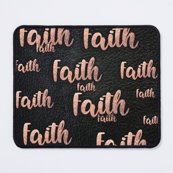 Item preview, Faith all over black leather rose gold letters designed and sold by joshuayule.