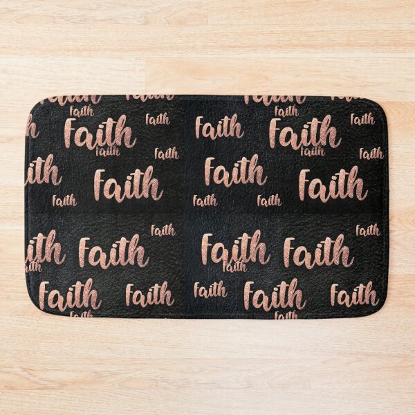 Item preview, Faith all over black leather rose gold letters designed and sold by joshuayule.