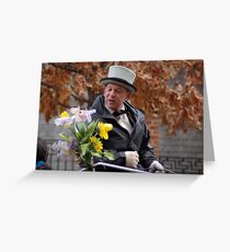 Horse Carraige Driver with Personality Greeting Card