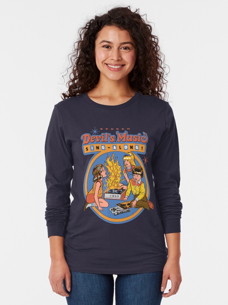 Alternate view of Devil's Music Sing-Along Long Sleeve T-Shirt