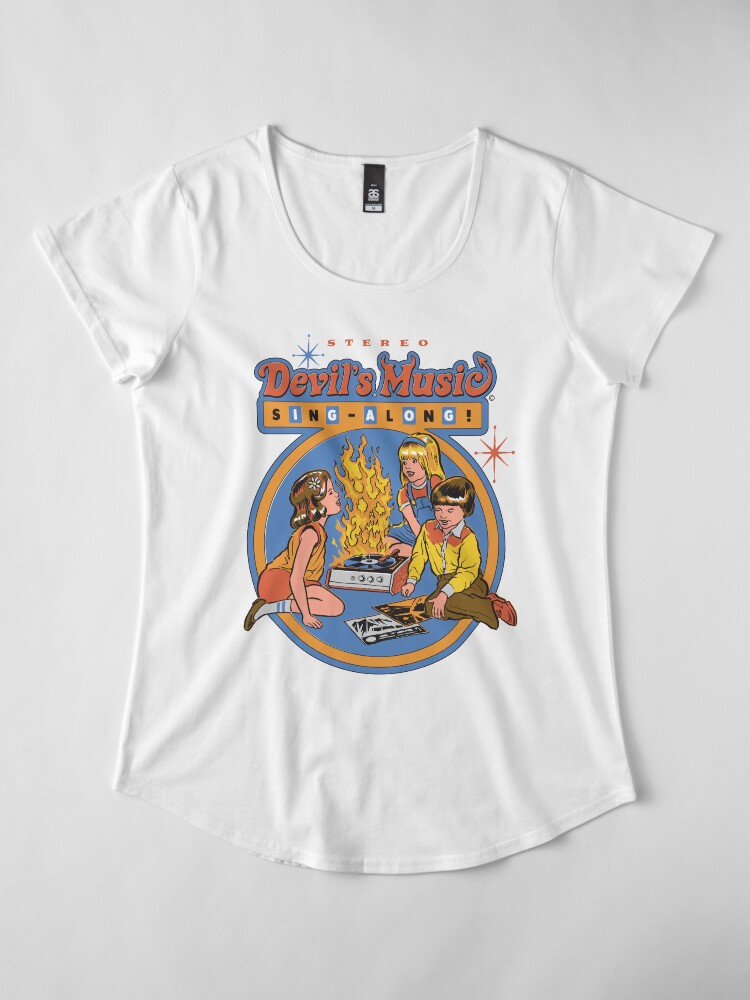 Alternate view of Devil's Music Sing-Along Premium Scoop T-Shirt
