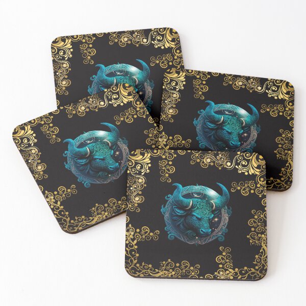 Item preview, TAURUS ZODIAC SIGN ON BLACK designed and sold by ORIGENcreate.