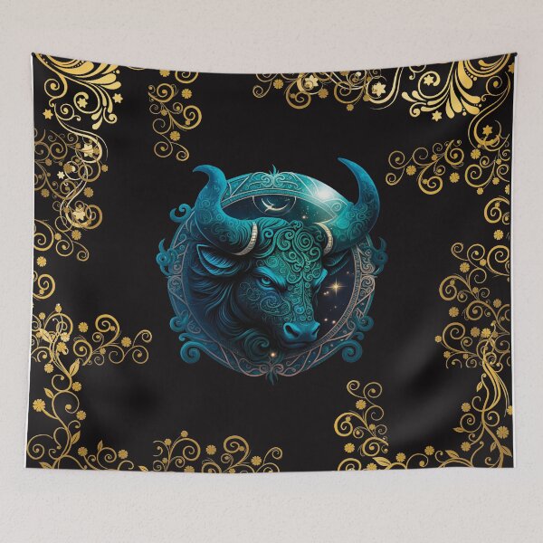 Item preview, TAURUS ZODIAC SIGN ON BLACK designed and sold by ORIGENcreate.