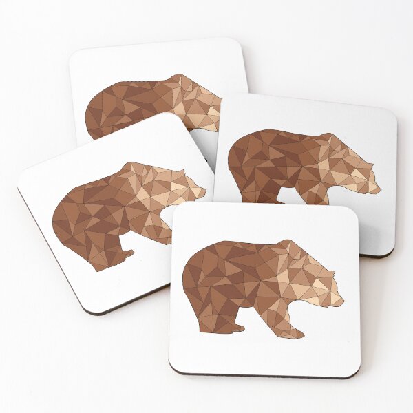 Item preview, Geometric Brown Bear designed and sold by atedesigns.