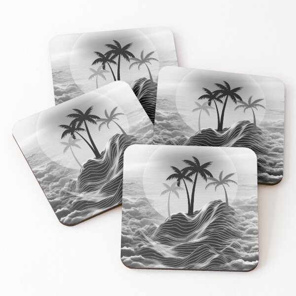 Item preview, Palm Trees in the Sky Black & White designed and sold by RagWeasel.