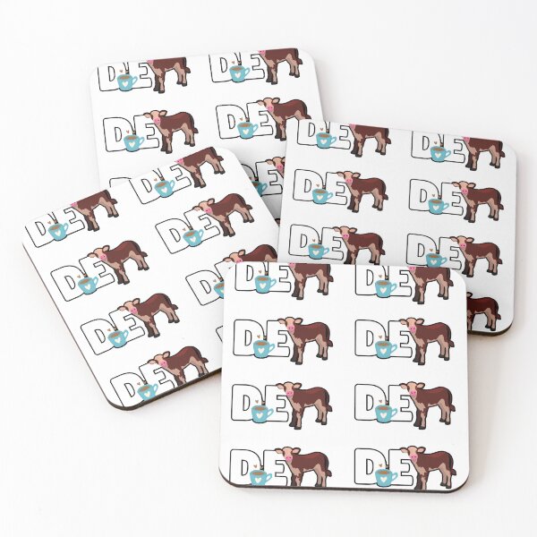 Item preview, Funny "DE-CALF COW" Decaf Coffee Cow puns Sticker pack designed and sold by FarmsteadAcers.