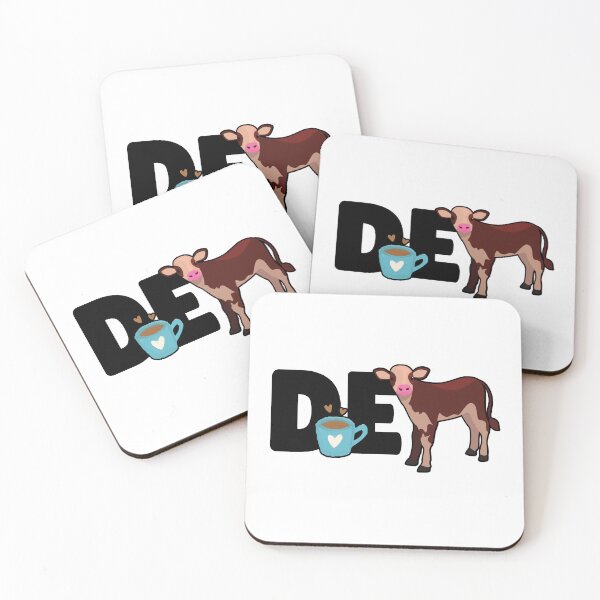 Item preview,  Funny "DE-CALF COW" Decaf Coffee Cow puns designed and sold by FarmsteadAcers.