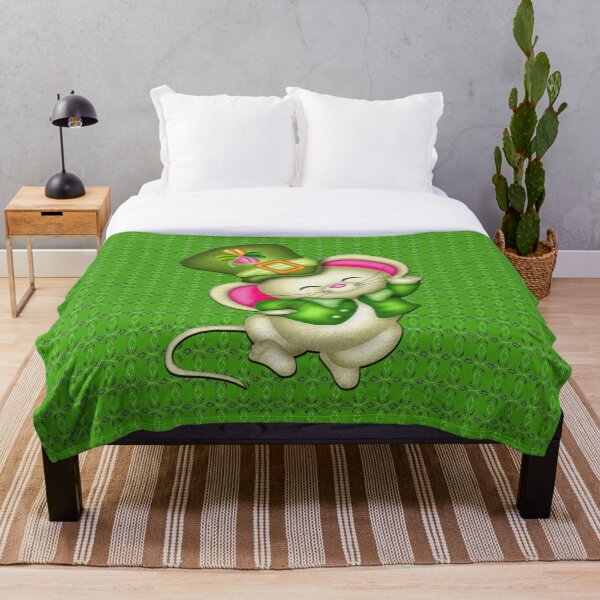 Aperçu de l'œuvre Fond vert souris St Patrick's Day créée et vendue par StimulatedHead.