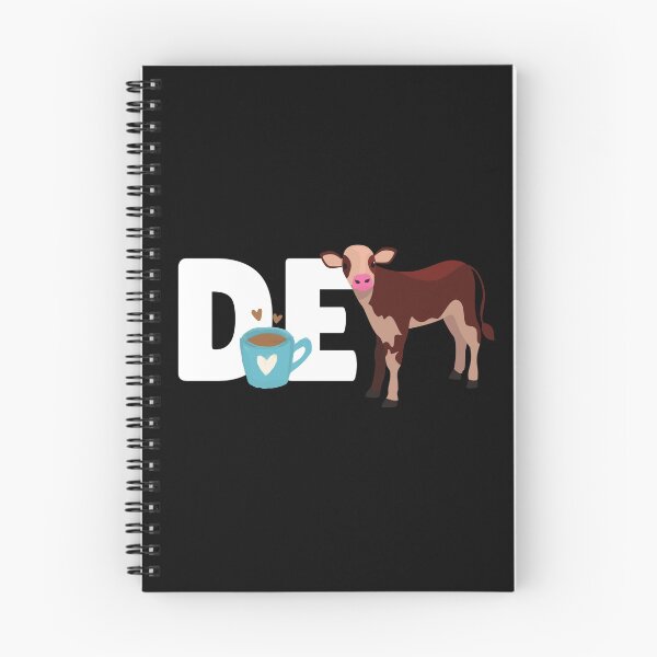 Item preview, Black version of Funny "DE-CALF COW" Decaf Coffee Cow puns designed and sold by FarmsteadAcers.