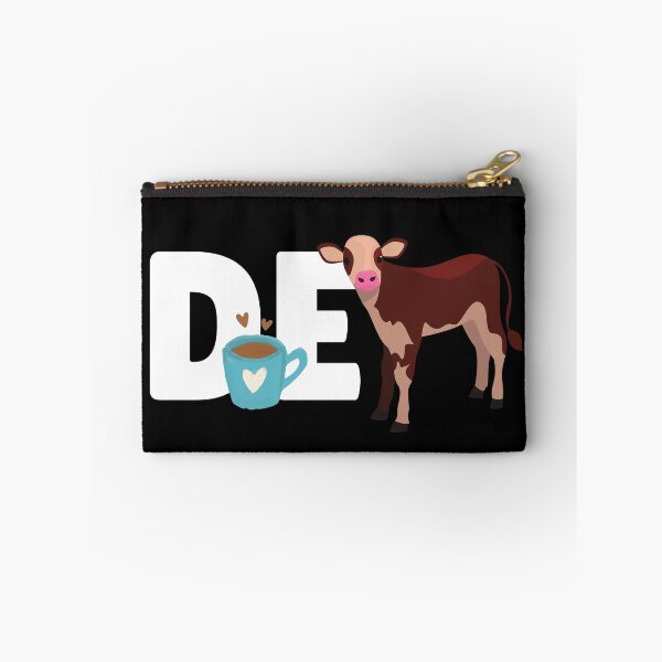 Item preview, Black version of Funny "DE-CALF COW" Decaf Coffee Cow puns designed and sold by FarmsteadAcers.