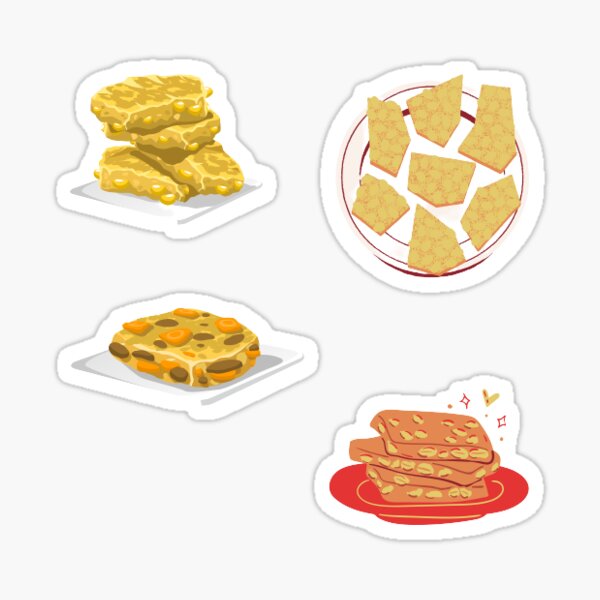 "Peanut Brittle art pack" Sticker for Sale by CinderPress Redbubble