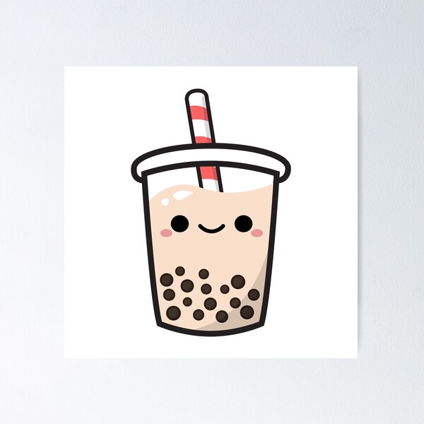 Kawaii Panda Boba Milk Tea' Poster, picture, metal print, paint by  AestheticAlex