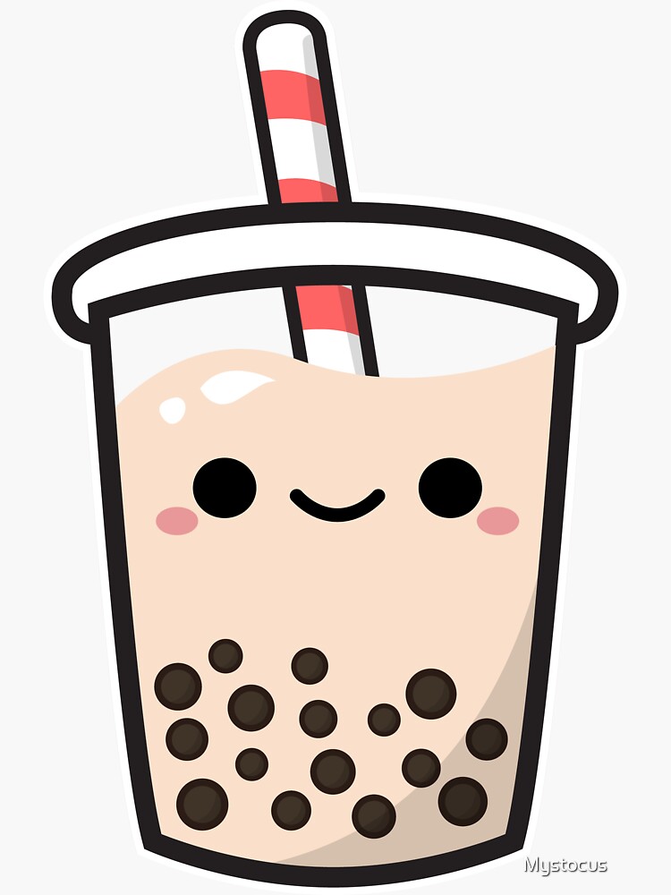 Kawaii Bubble Tea Boba Tea Milk Coffee Lychee Sticker for Sale by Mystocus
