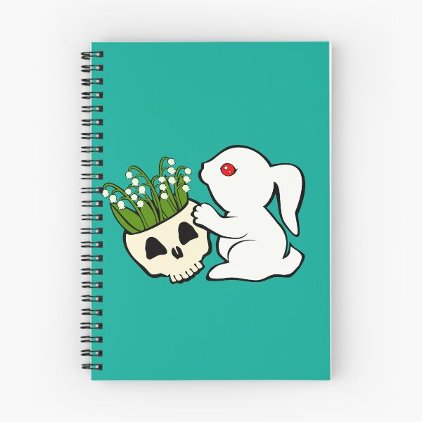 Item preview, killer bunny rabbit skull flowers lily of the valley designed and sold by MiraNomegusta.
