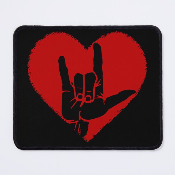 Item preview, ASL, I Love You In Sign Language On Red Valentine's Day Heart designed and sold by uFit.