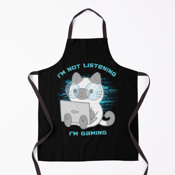 Artikelvorschau, Verbessern Sie Ihr Spielerlebnis mit I'm not Listening, I'm Gaming Cool Spotted Cat with Laptop on a Cyber Circuit Concept Background entworfen und verkauft von Mechanical-Artt.