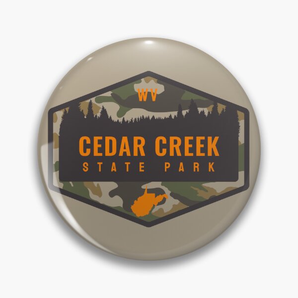Item preview, Cedar Creek State Park State Park West Virginia Camouflage Forest Badge designed and sold by palmettodigital.