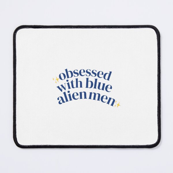 Item preview, Obsessed With Blue Alien Men | Overlapping Star Emoji | Dark Blue designed and sold by riyasarts.