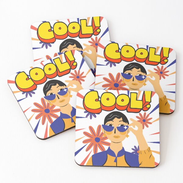 Item preview, Cool retro girl with very striking colors and sunglasses designed and sold by AnyMar2023.