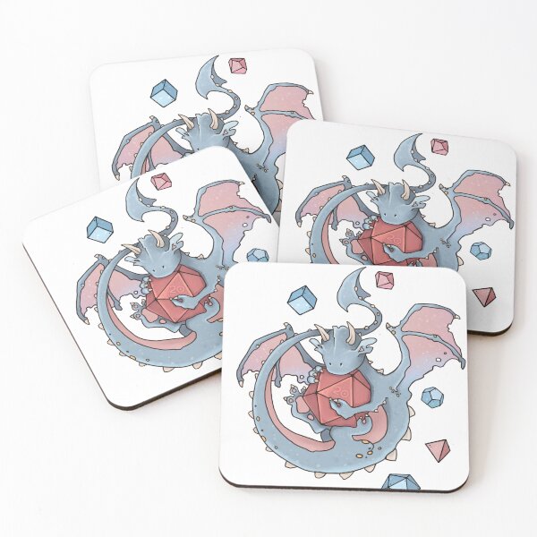 Item preview, Dice goblin with dice (but dragon, adorable blue)  designed and sold by keyvei.