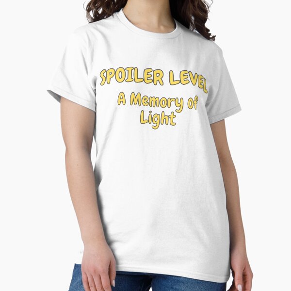 Artikel-Vorschau von WoT Convention Spoiler Level Shirt - A Memory of Light (dunkler Umriss), designt und verkauft von Taveren-Tavern.