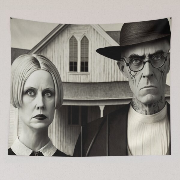 Item preview, Goth American Gothic designed and sold by ArtMadeByAI.