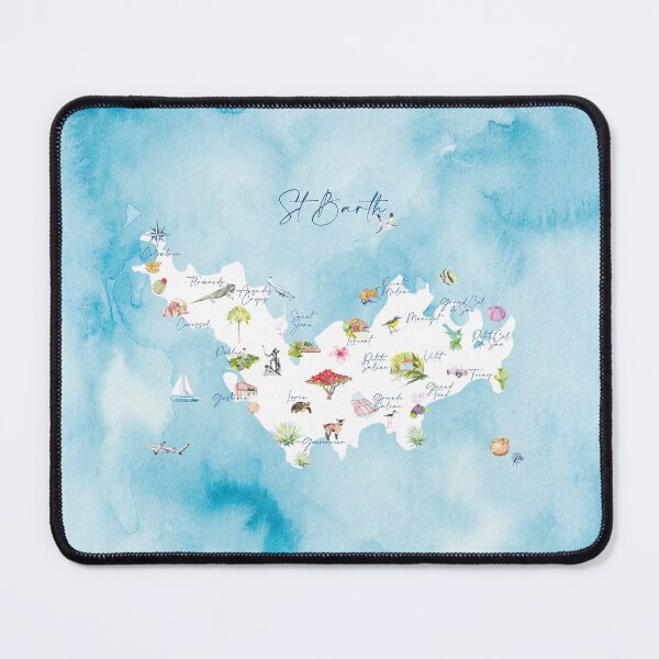 Item preview, Map of Saint-Barthélemy's districts - 2022 Edition designed and sold by MoonStBarth.