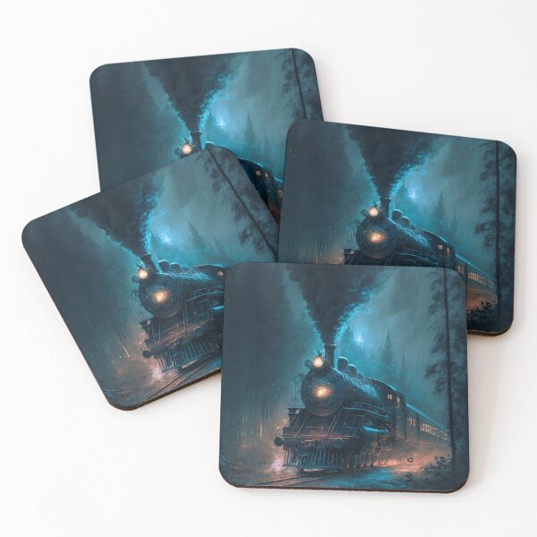 Item preview, Train Going Through a Forest designed and sold by ArtMadeByAI.