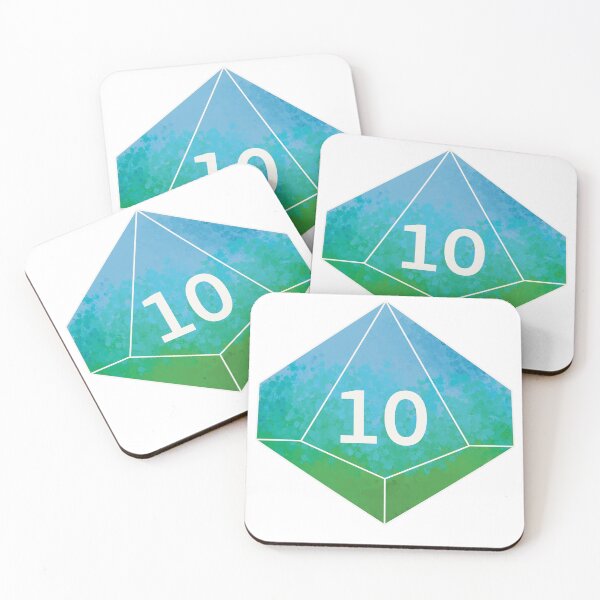 Item preview, Blue Green Splatter D10 designed and sold by SnugBugsGaming.
