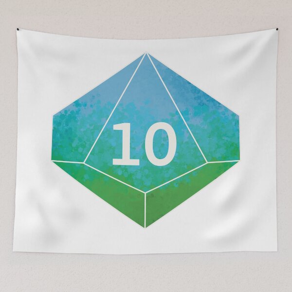 Item preview, Blue Green Splatter D10 designed and sold by SnugBugsGaming.