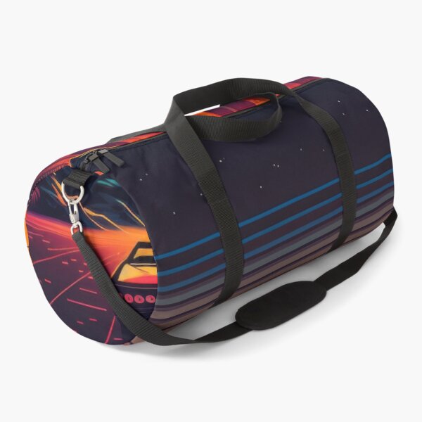 Item preview, Synth wave retro city landscape background at sunset designed and sold by Damian Sobczyk.