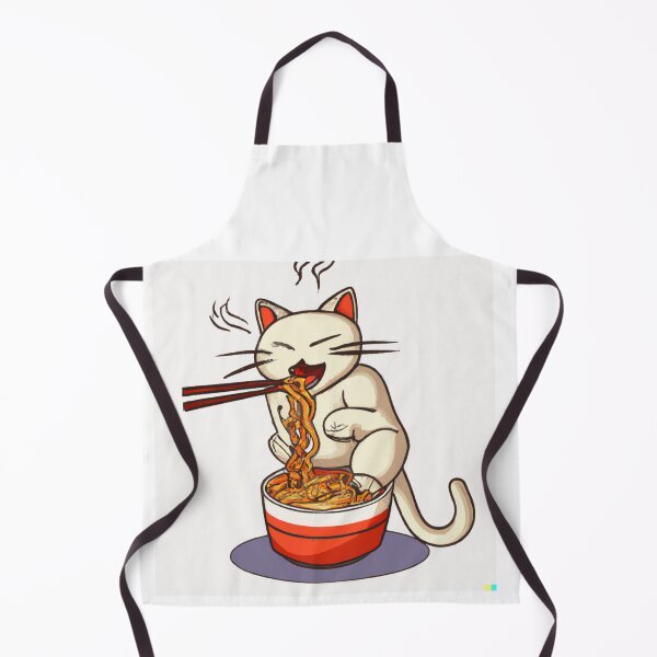 Artikelvorschau, Katze isst Spaghetti entworfen und verkauft von mottyshop.