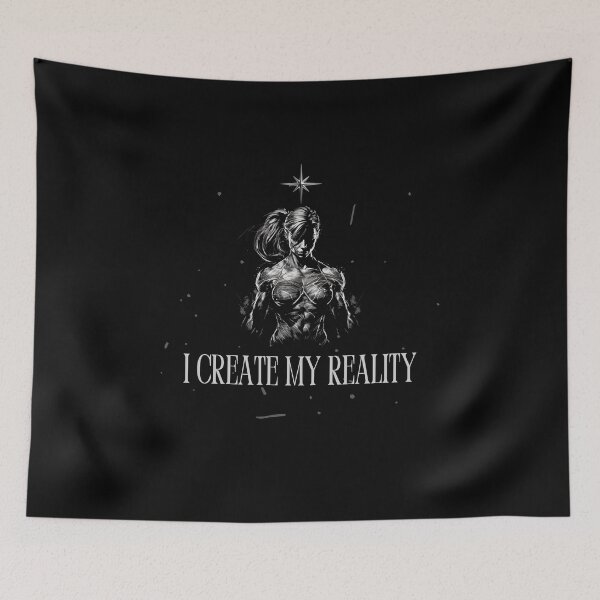 Item preview, I Create My Reality Affirmation, Woman Workout Gym Motivation Art Design designed and sold by barretp27.