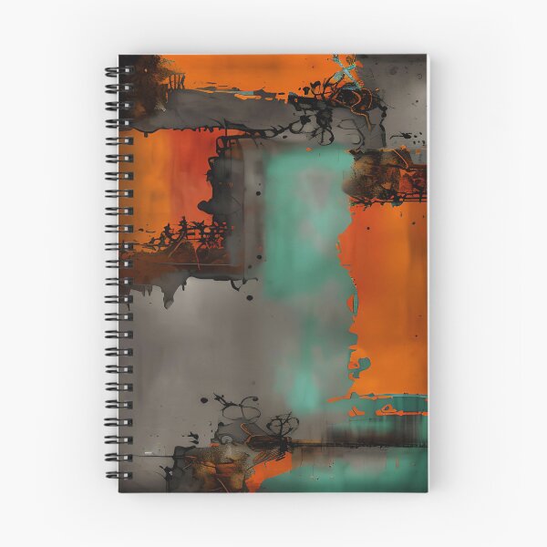 Item preview, Grungy black, gray, orange, green abstract design designed and sold by marvin barth.