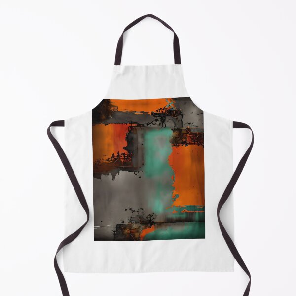 Item preview, Grungy black, gray, orange, green abstract design designed and sold by marvin barth.