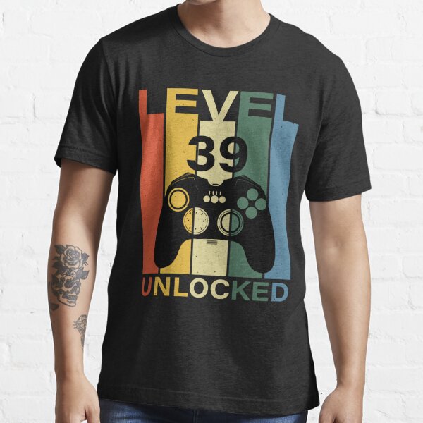  Level 39 Unlocked 39 Years Old Gamer 39th Birthday Gaming  T-Shirt : Clothing, Shoes & Jewelry