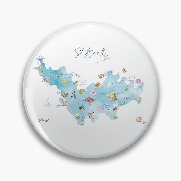Item preview, Map of Saint-Barthélemy's districts - Edition 2022 designed and sold by MoonStBarth.