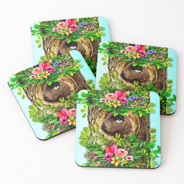 Item preview, Floral Birds Nest with Eggs designed and sold by KC Morcom.